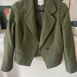 Armani Collezioni Olive Quilted VINTAGE Women's Blazer